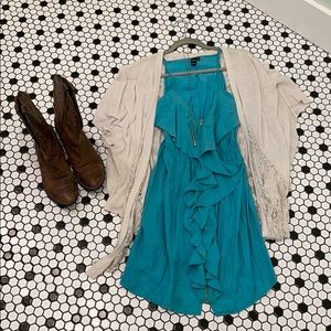 Women’s teal Windsor zip-up dress